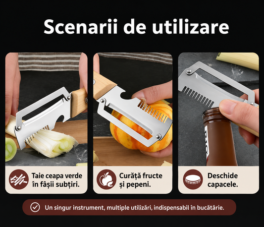 Cuțit Multifuncțional 3 în 1 Magic pentru Bucătărie