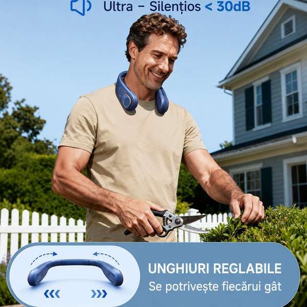 Ventilator Portabil de Gât cu Trepte de Vitezǎ