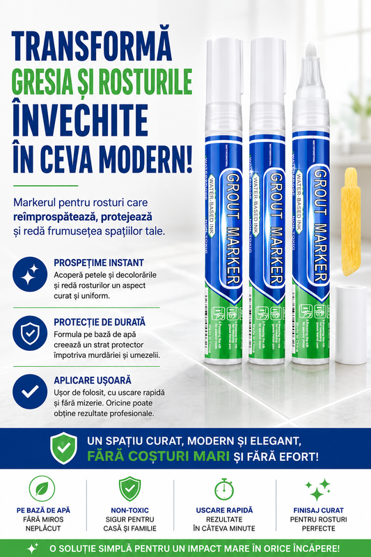 Set 3 Markere Permanente pentru Rosturi şi Faianțǎ