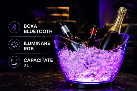Frapierǎ cu Iluminare şi  Boxǎ Bluetooth pentru Party-uri
