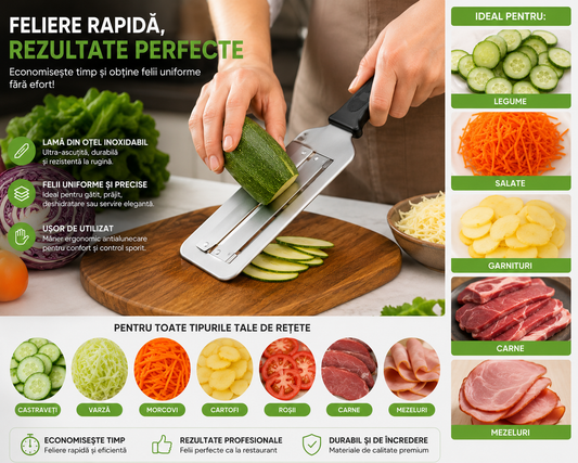 Feliator pentru Carne si Legume Profesional cu Lamă din Oțel Inoxidabil